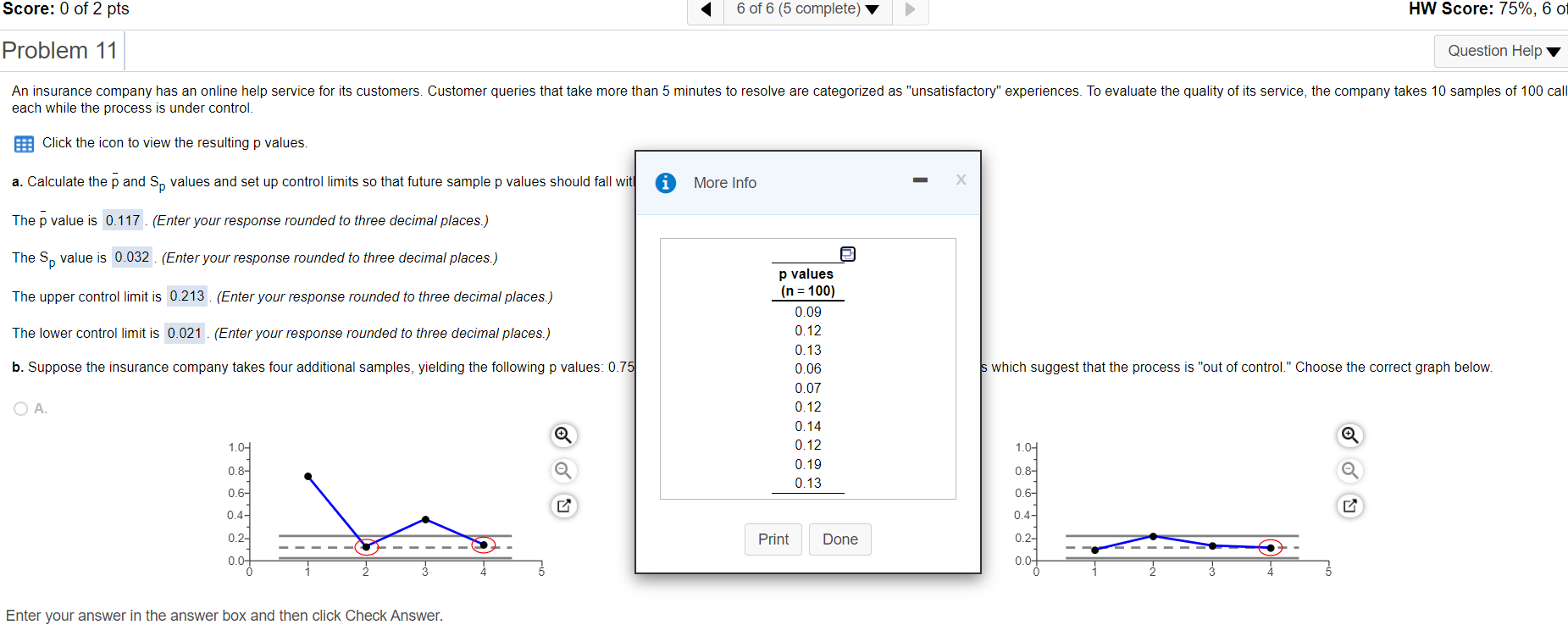 The new lower control limit is ???? (Enter your