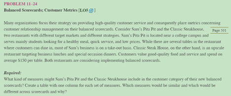 This problem is asking for measures, not goals. A