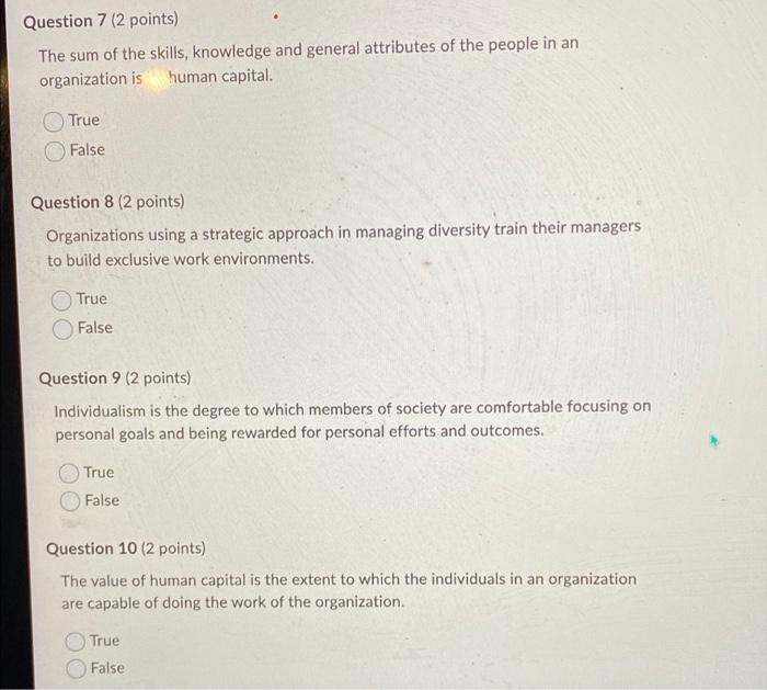 Help please Question 7 (2 points) The sum of the