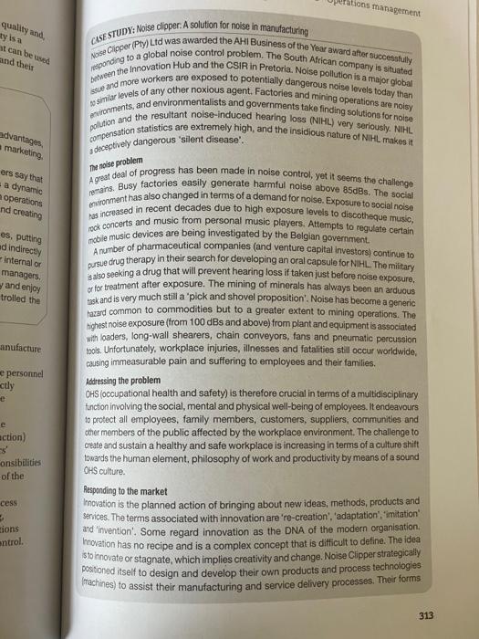 from the case study above , outline the steps in