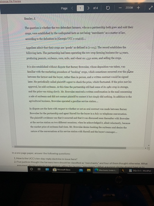 Merchants Under the UCC Case Submitting a text