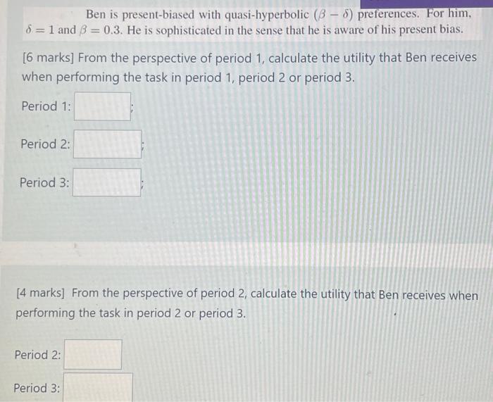 [34 marks in total] A decision-maker needs to