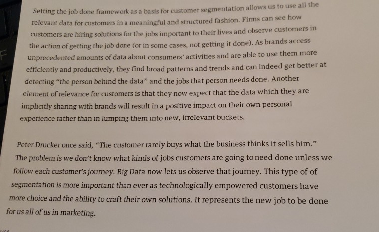 Read the article "A New Framework for Customer