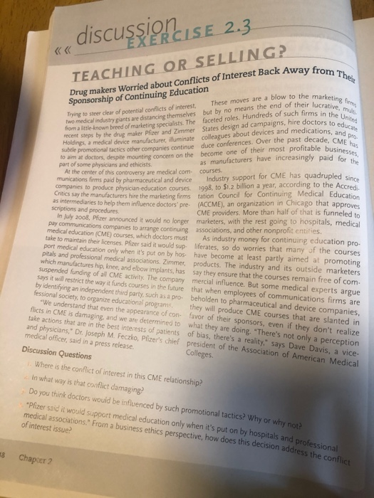 Pick 3 questions and answer them discussion