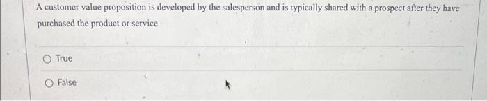 A customer value proposition is developed by the