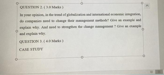 please support me! thank you QUESTION 2. (3.0