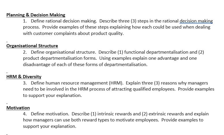 Planning & Decision Making 1. Define rational