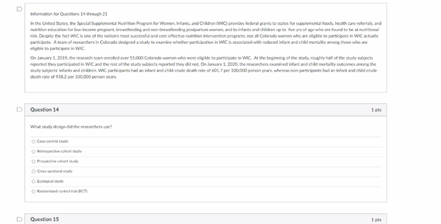 this is for my epi class! please help! thank you