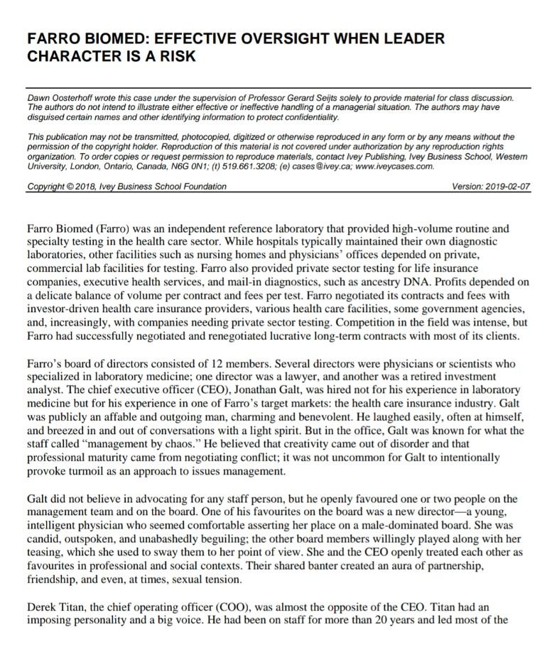 Questions 5. What could the board do to prevent