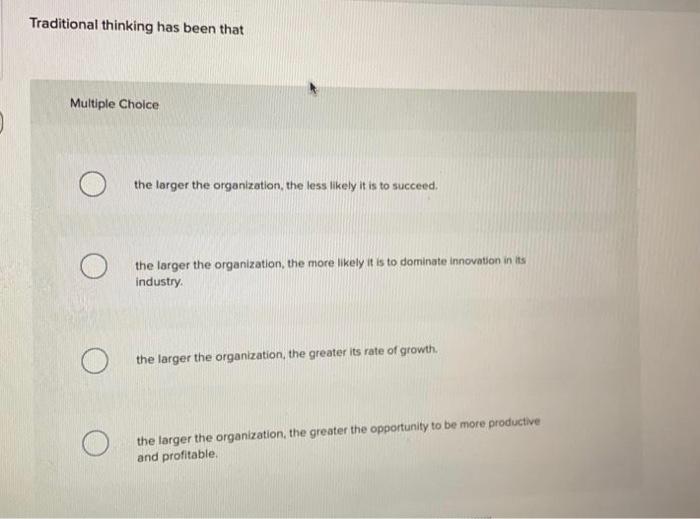 Traditional thinking has been that Multiple