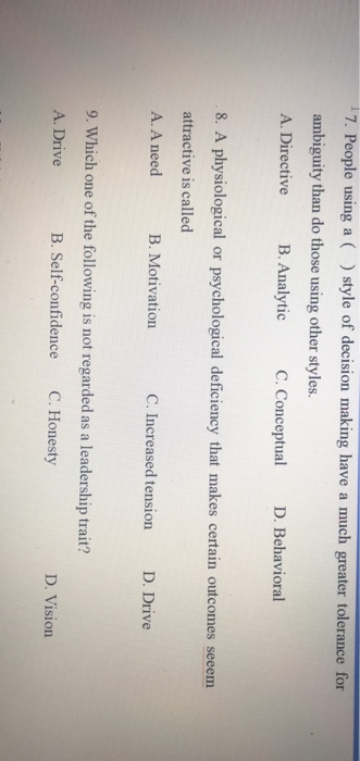 I Single Choice (2'x15=30') 1. The management