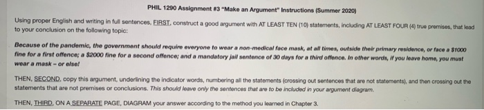 PHIL 1290 Assignment #3 "Make an Argument"