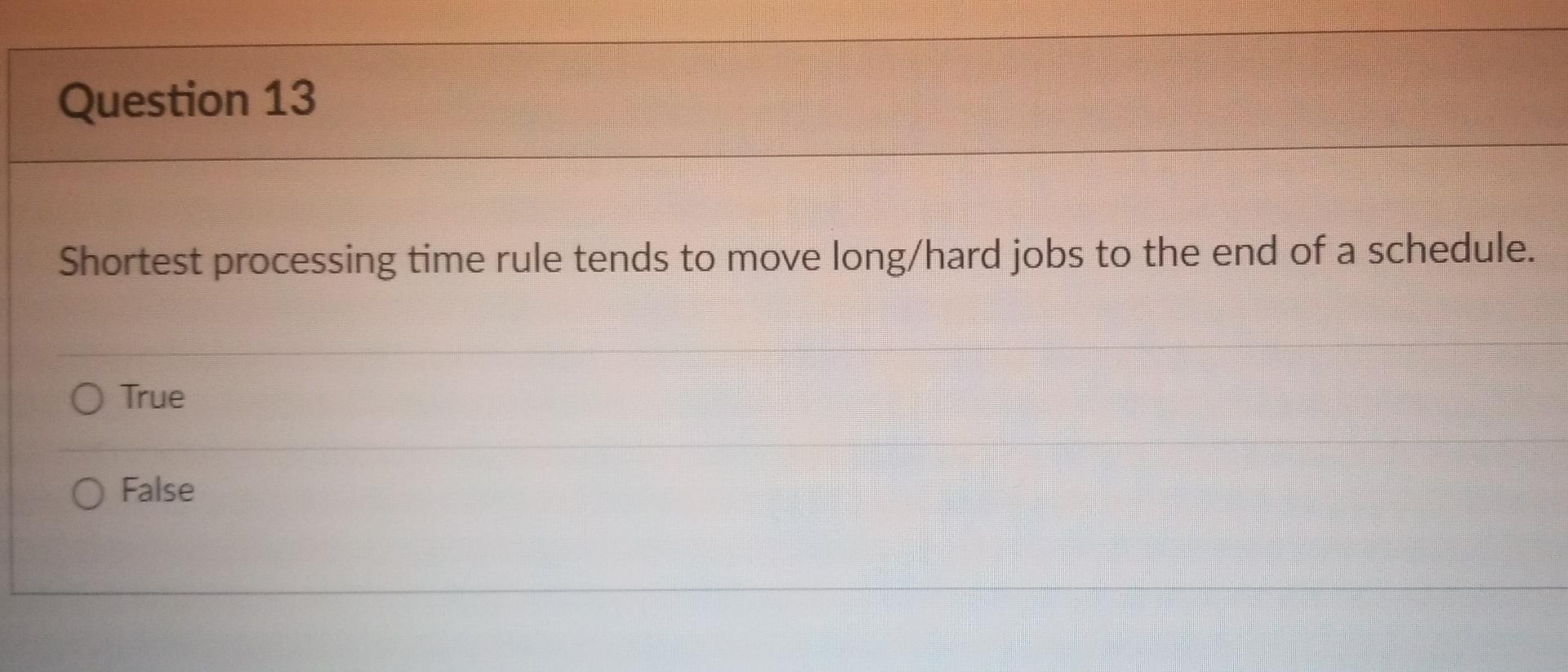 Question 15 The work center master file contains