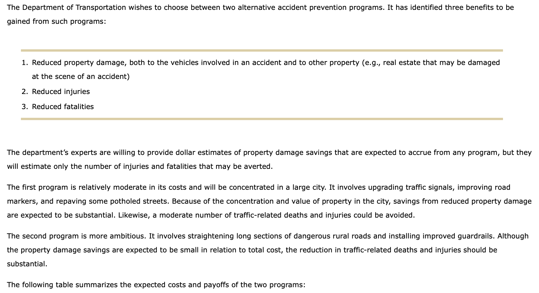 If the departments sole objective is to save at