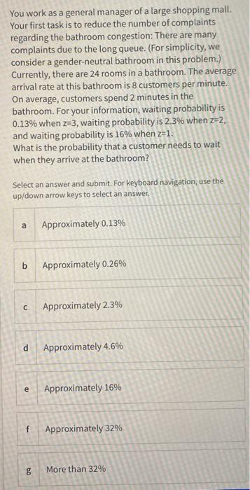 You work as a general manager of a large shopping