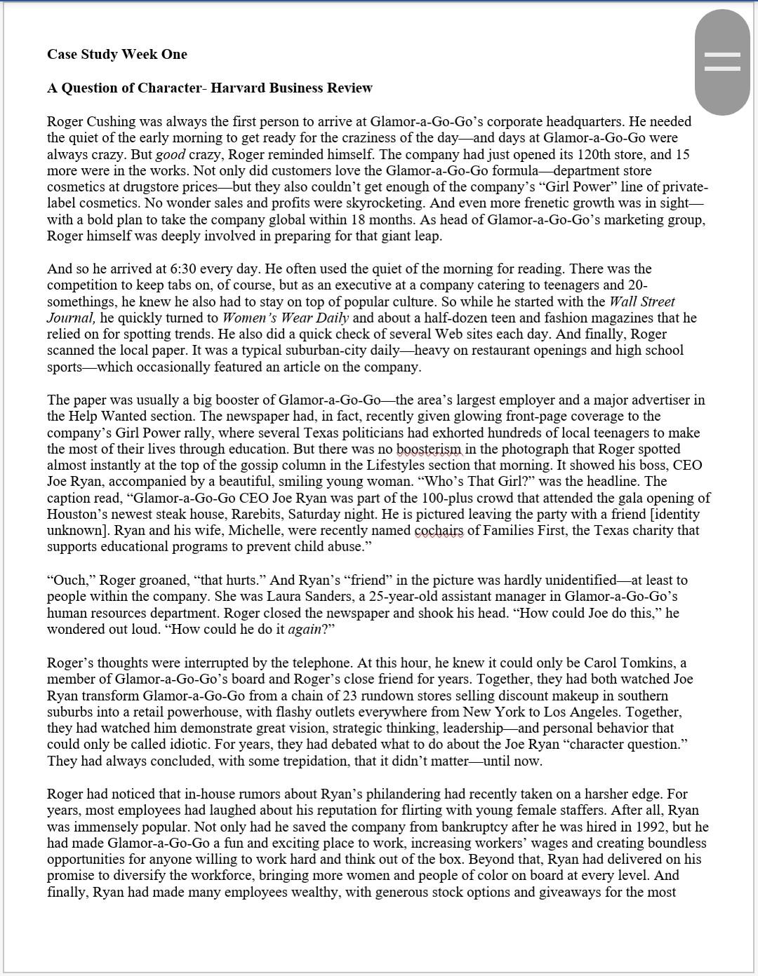 read and discuss in 1 page of paper read and