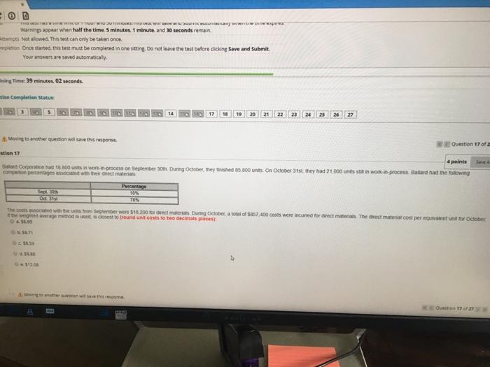 O Way were Warnings appear when half the time 5