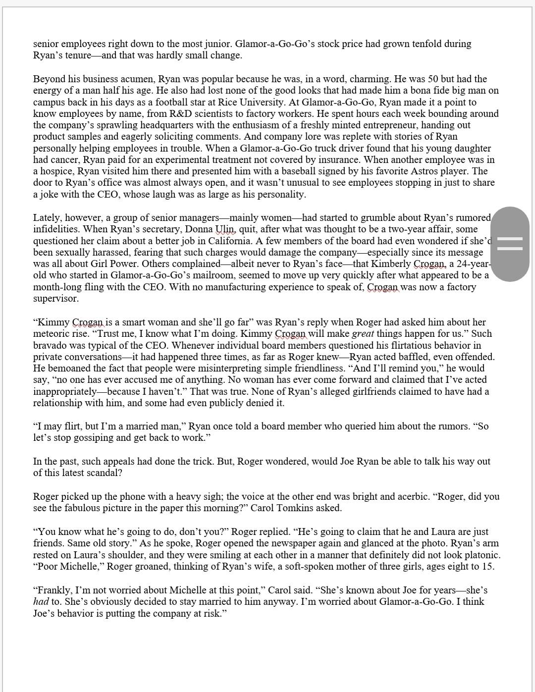 read and discuss in 1 page of paper read and