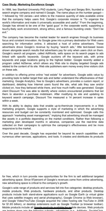 NEED 500 words answers( in total) Case Study: