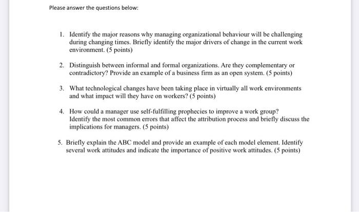 Please answer the questions below: 1. Identify