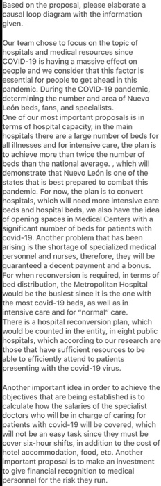 Based on the proposal, please elaborate a causal