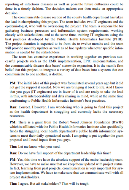 1. Is the communication plan adopted in this