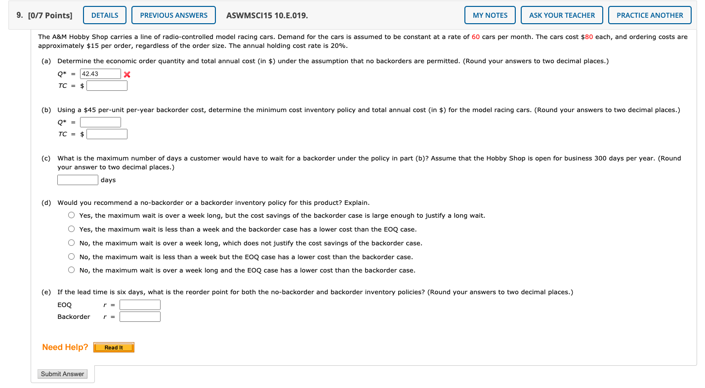 Module 6 Question 9 9. [0/7 Points] DETAILS