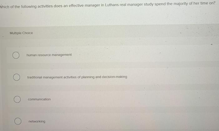 Which of the following activities does an