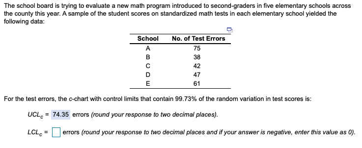 The school board is trying to evaluate a new math