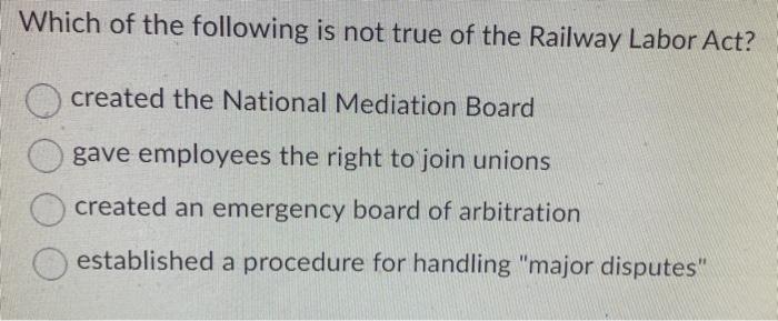 Which of the following is not true of the Railway