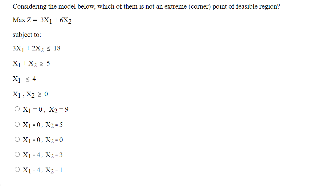 undefined Considering the model below, which of