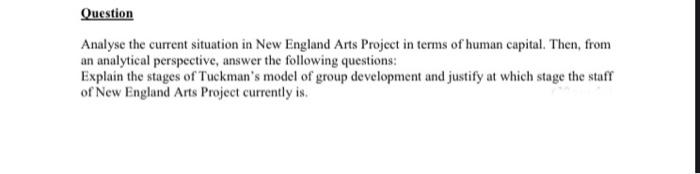 CASE STUDY The New England Arts Project had its