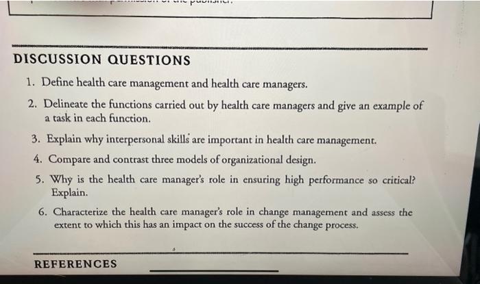 JULE DISCUSSION QUESTIONS 1. Define health care