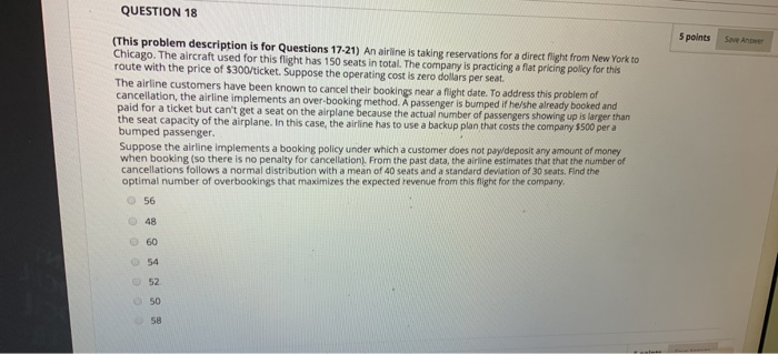 QUESTION 20 5 points Save As (This problem