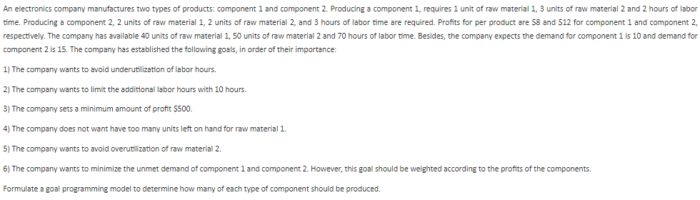 please be quick pleasee An electronics company