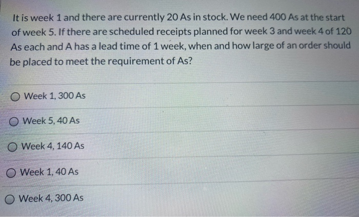 It is week 1 and there are currently 20 As in