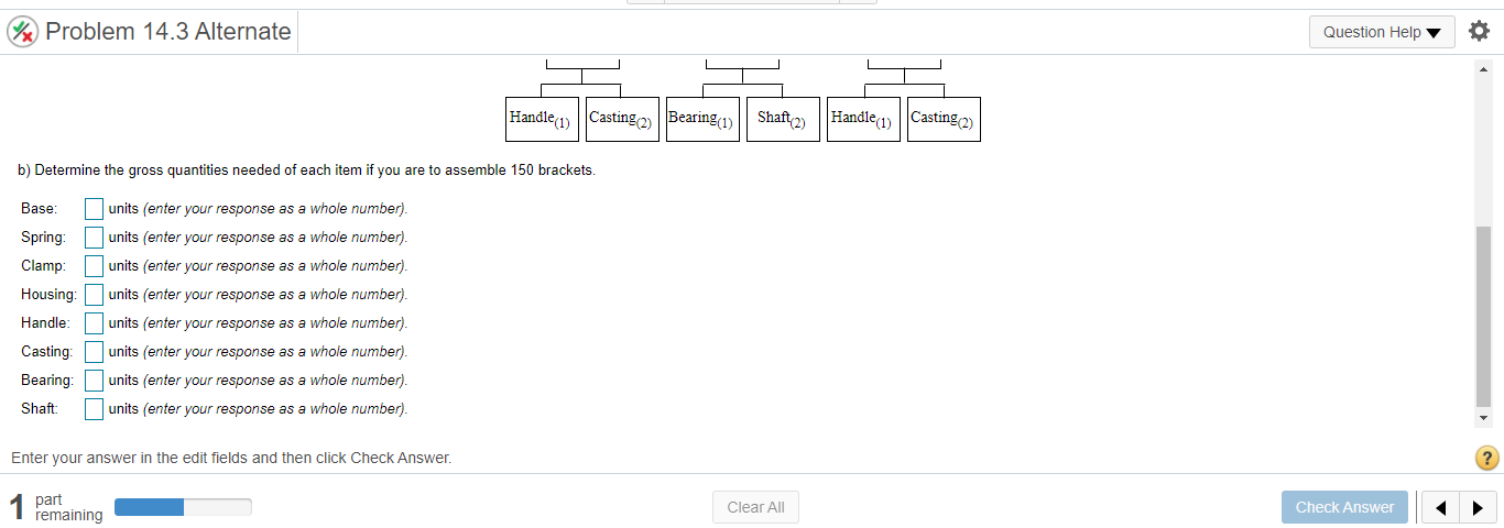% Problem 14.3 Alternate Question Help As the