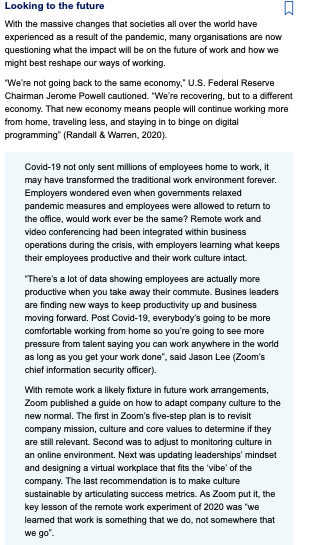 Questions: Applying concepts, explain how Zoom