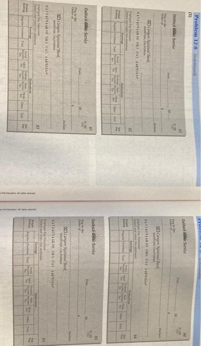 Date Class Problem 12-8 Preparing the Payroll