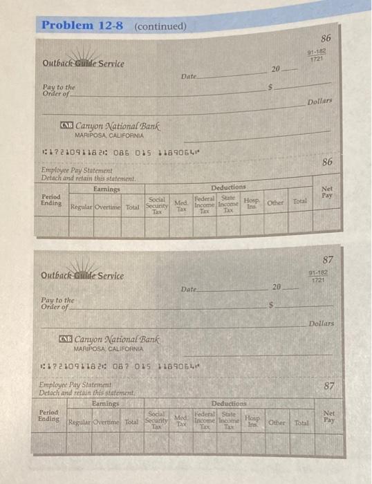 Date Class Problem 12-8 Preparing the Payroll