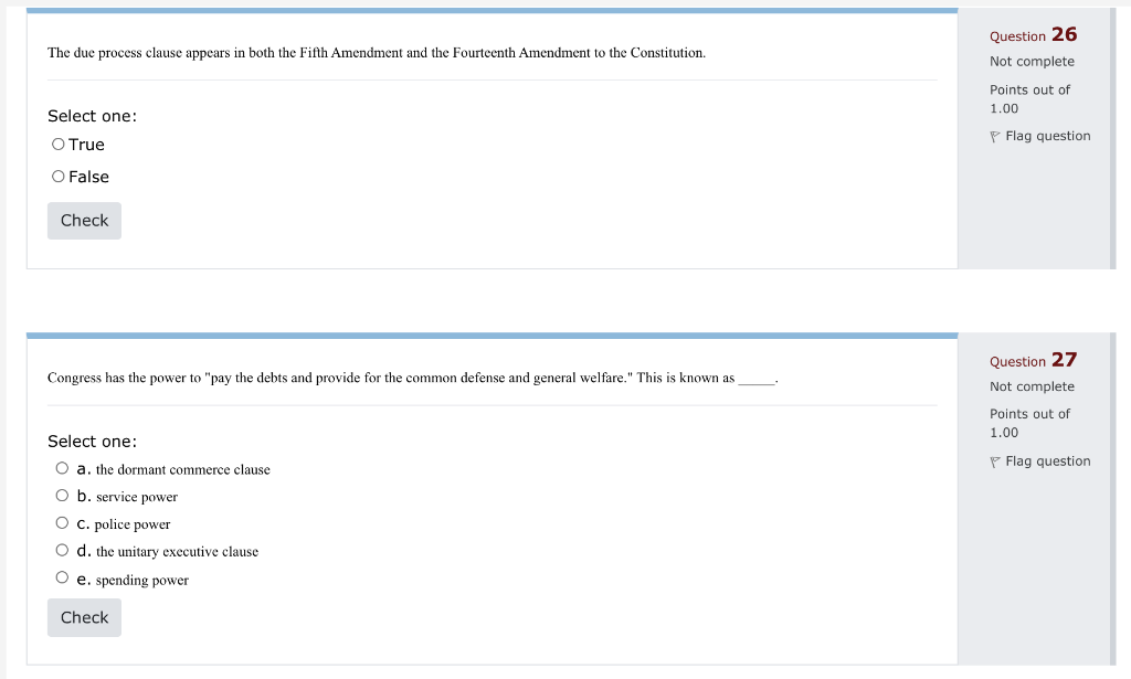 The due process clause appears in both the Fifth