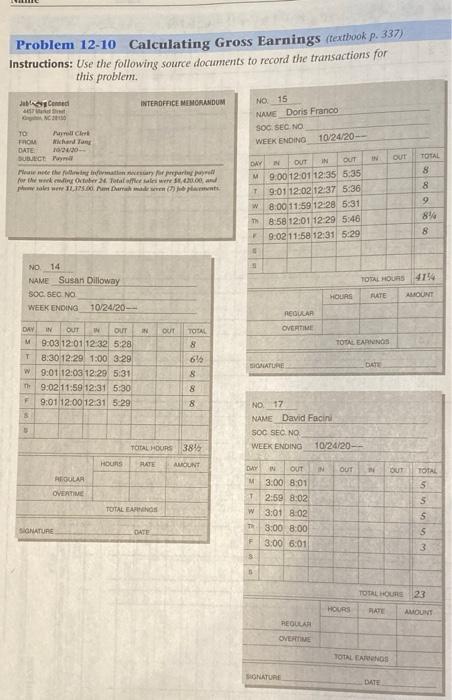 Date Class Problem 12-8 Preparing the Payroll