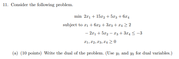 write well please~ 11. Consider the following