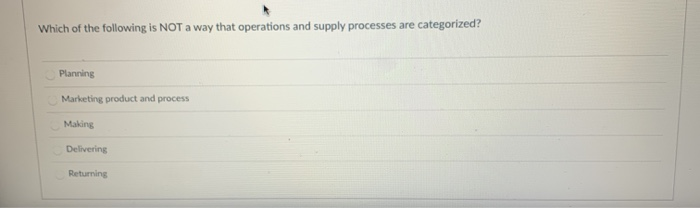 Which of the following basic types of process