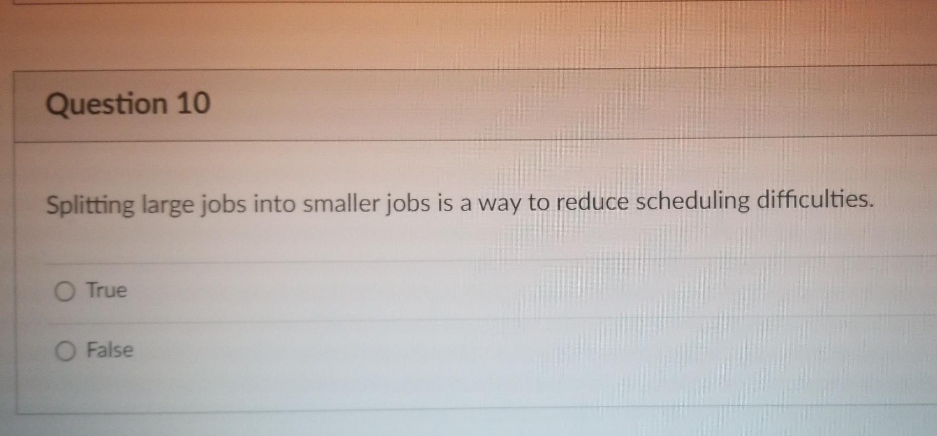 Question 12 Taguchi quality loss function states