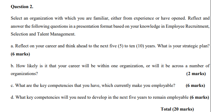 Question 2. Select an organization with which you