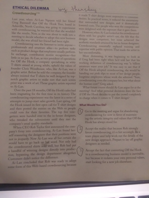 Please read this case study ( Crowdsourcing)and