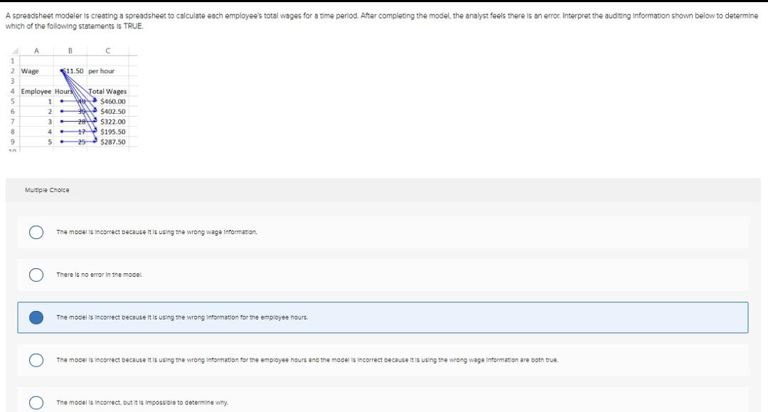 PLEASE ANSWER IMMEDIATELY A spreadsheet modeler