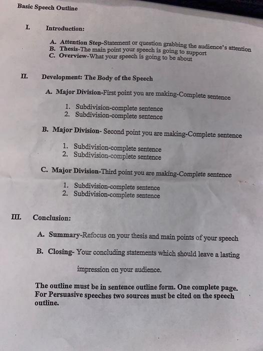 Informative Speech Write a informative speech for