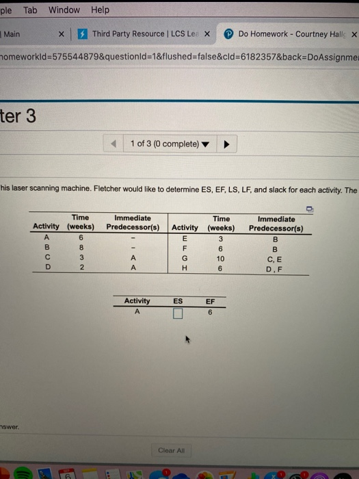 ple Tab Window Help Main Third Party Resource LCS